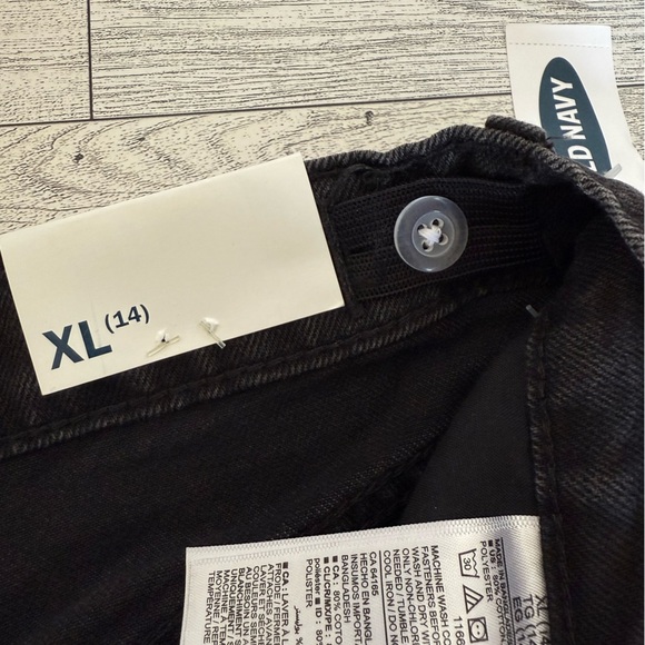 Old Navy Black Jean Skirt (Girls size 14) with adjustable waist NWT - Picture 7 of 7